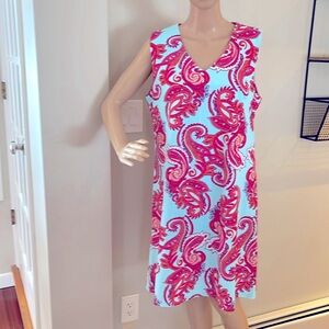 Casual sky blue and pink dress size XL
